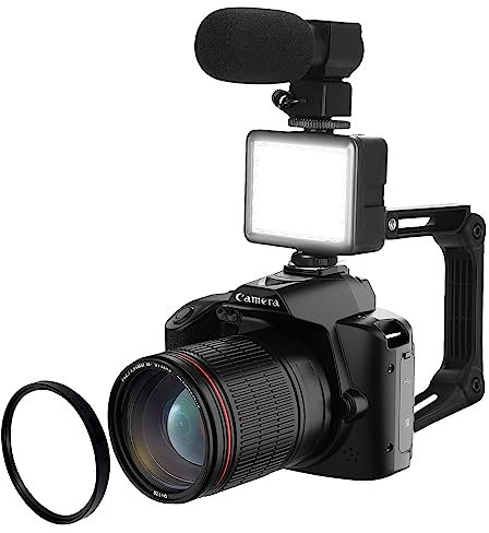 Pyanegn Digitalkamera Zoom Blog Kamera 4K WiFi Web Cam Vlog Vintage Videobandspelare 64MP Videokamera B
