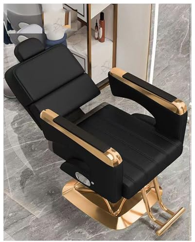 WKXTECZT Sillón De Peluquería Hidráulico Capacidad De 150Kg Silla De Peluquería Profesional con Giro De 360°, Altura Ajustable, Sillón De Barbero para SPA Belleza,A