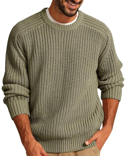 Générique Pull Homme Hiver Chaud Grande Taille Casual Pull Oversize Grosse Maille Tricoté LéGer DéContracté Hauts Thermiques Basique Jumper Tricot Pullover Manches Longues Chaude Quotidien Chandail