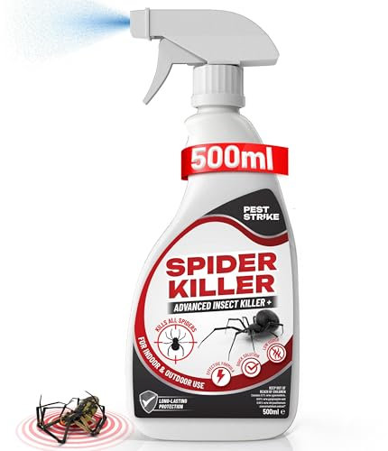 Spider Repellent Spray - 500ml Spider Killer Spray for Indoor and Outdoor Use - Rapid-Action, Lasting Protection & Stain-Free Formula (1 Pack)