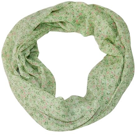 beybey® Blümchen Damen Loop Schal aus Seide und Baumwolle und in herrlichen Farben. (apple green)