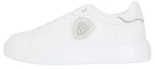 Blauer Sneakers Bianche da Donna con Scudetto in Strass 40