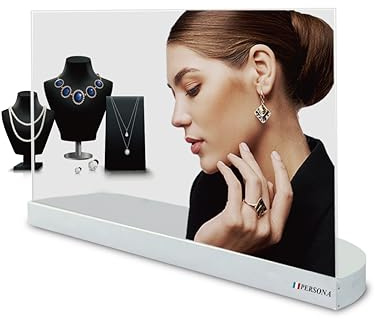 PERSONA Televisor de pantalla táctil OLED transparente de 55 pulgadas, pantalla multitáctil con sistema operativo Android, panel antirreflectante AR y superposición visual 4K para minoristas