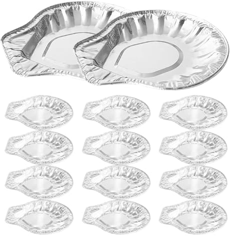 Generico Teglie per Ostriche e Teglie di Alluminio a Conchiglia USA e Getta, Vassoi per Barbecue in Guscio di Alluminio, 100 Pezzi per Cottura Uniforme e Servizio Pratico in Cucina