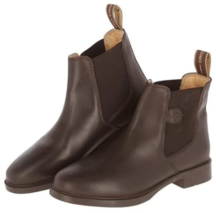 Kerbl Botines de equitación de piel, color marrón oscuro, talla 42