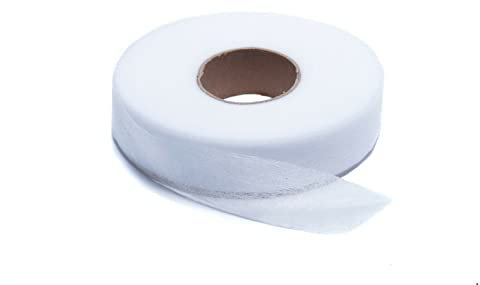 JKG® 25 meters IRON ON HEMMING WEB TAPE - EXTRA STRONG - Perfect for Ironing, Bonding, Patching clothing, Fabric fusing - School badges, trousers etc - NO SEWING REQUIRED (25m x 2cm)