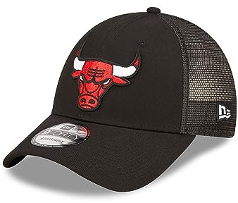 New Era Chicago Bulls NBA Home Field Black 9Forty Trucker Strapback Cap - One-Size