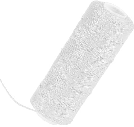 White Mason Line 300 Feet #18 Braided Nylon Twine for Masonry, Construction, Gardening & DIY Projects - Masonry Tools Construction String