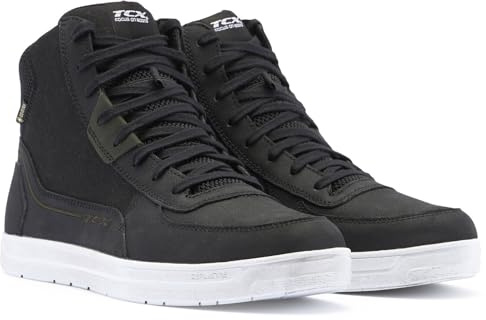 TCX - MOOD 2 GORE-TEX, Bottes de Moto Imperméables, Homme, Noir/Blanc/Vert, 46