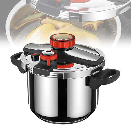 10L Multi Functional Pressure Cooker, 3-Speed Adjustment Stainless Steel Explosion Proof Pressure Cooker With Foldable Handle, Knob Stock Pot for Kitchen, Restaurant, Bar