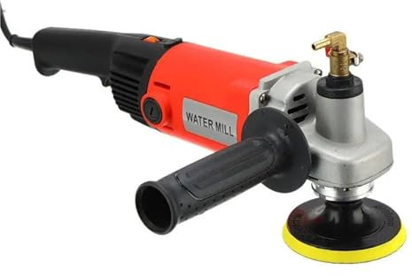 JHXHFJXZ Pulidora eléctrica de Piedra húmeda for Granito y mármol, lijadora Manual, Molino de Agua, ángulo de Velocidad Variable, 1400W para pulir mármol, Granito y Piedra