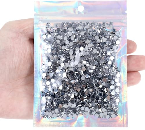 TIESOME 3000 piezas de diamantes de imitación de resina de 4 mm, adornos de lentejuelas, piedras preciosas, Hotfix Flatback Crystal Bling Diamantes para uñas, ropa, tazas, botellas, manualidades