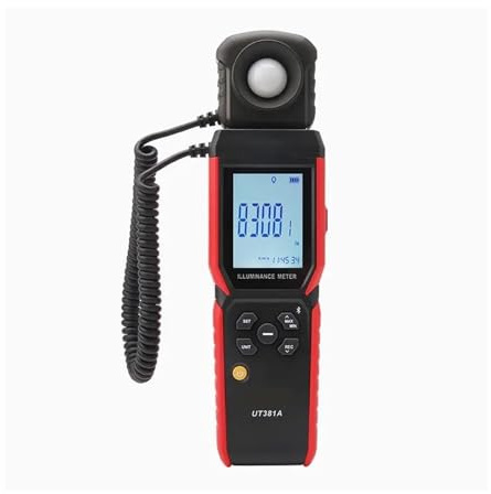 Misuratore di luminosità UT381A 400000 lx Luxmetro con design girevole diviso Misuratore di luce digitale Fotometro APP Casa e ufficio