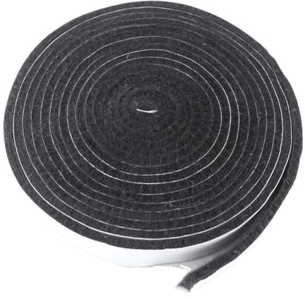 WIIYENA Cinta de sellado de fibra resistente al fuego para tapa de puerta de parrilla de barbacoa, 2,5 cm x 2,5 m, tira de sellado de repuesto para hornos y ahumadores