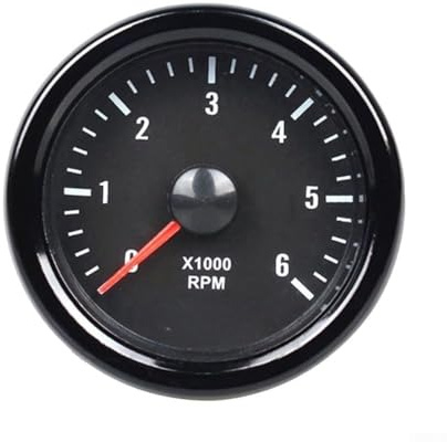 Varvräknare, retro oldschool extrainstrument extradisplay 52 mm diesel varvräknare 0–6000 RPM elektrisk display instrumentpanel mätinstrument, för motorprestanda