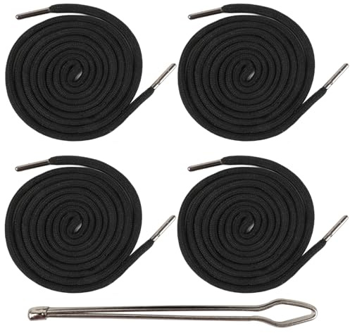 4PCS de Cordon de Repuesto para Pantalones de Jogging 130 CM con Enhebrador Incluido, Cuerda Duradera de Algodón y Poliéster, pour Sudaderas, Shorts, Chándales, Chaquetas y Proyectos