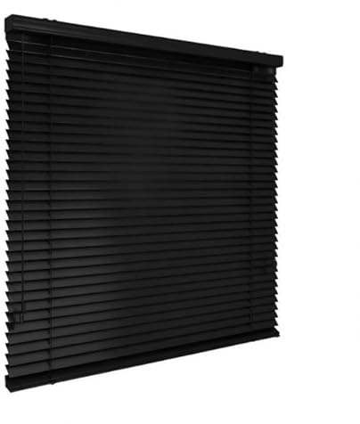 time4blinds – Persienner Fönster Inomhus – Aluminiumspersienner – 1900x1200mm, Vänster Styrning – med Lameller 50mm – Montering på Vägg Eller Tak, med Borrning – för Hemmet & Kontoret – Svart
