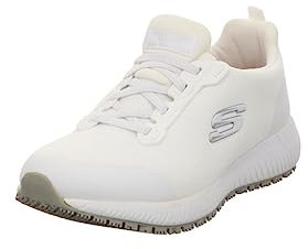 Skechers Damen Squad Sr Sneaker, White Flat Knit, 35 EU