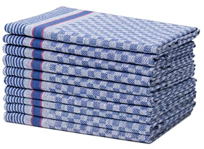 Amago - 10er Pack Allzwecktücher, 100 prozent Baumwolle, 50 x 100 cm - Blau