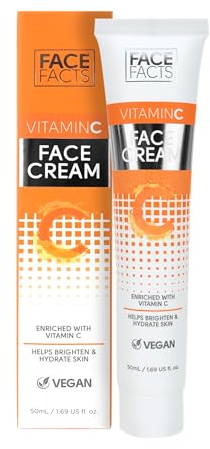 Face Facts Vitamin C Gesichtscreme | Antioxidantienreiches Vitamin C + Glycerin | spendet Feuchtigkeit und hellt die Haut auf | vegan | 50 ml