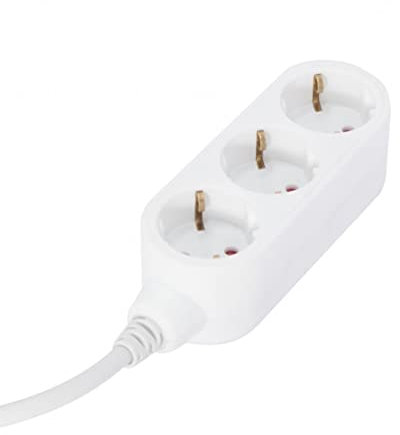 Steckdosenleiste 3 x 16 A – 0,5 m – Weiß (SCH)
