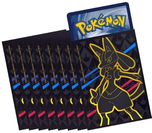 Pokemon - Lucario Card Sleeves - Deck Protectors - x65 - Crown Zenith