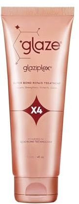 Glaze GlaziPlex Super Bond Repair Treatment, 120ml. 4-in-1 Deep Conditioning Hair Treatment Repairs Heat, Chemical, Colour and Styling Damage. Hair Mask for Dry Damaged Hair Works in 4 Minutes