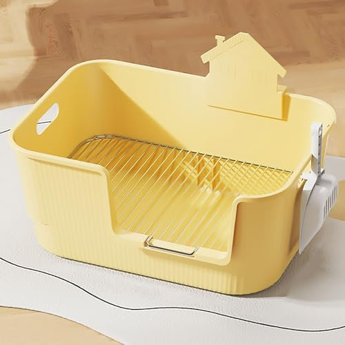 Pucaru Hundetoilette mit Hohen Wänden und Niedrigem Eingang, Tragbare Hunde-PIPI-Station für den Innenbereich, für Hunde und Kleine Haustiere (Color : Yellow)