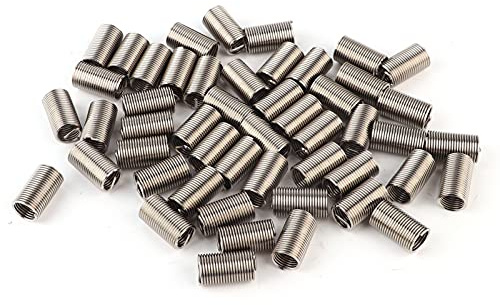 50Pcs Thread Inserts M10X1.25 Helicoil Inserts Fastener Stainless Steel Tool Threaded Sheath Wire Thread Sleeve Thread Protective Sleeve Helicoil M10X1.25 Heat Set (3D)