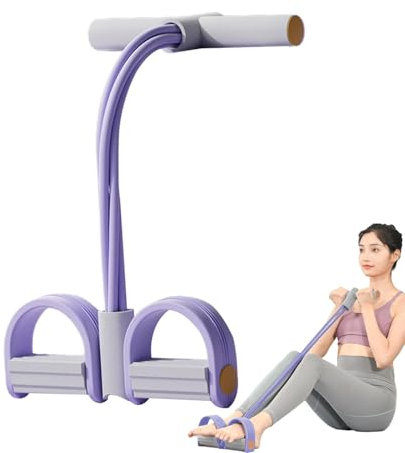 Banda de resistencia para pedal de pie, cuerda de tensión de pedal de 4 tubos, cuerda elástica de yoga, equipo de ejercicio para entrenamiento en casa