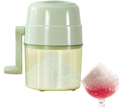 Picadora de hielo manual - Picadora de hielo y máquina para conos de nieve | Picadora de hielo con manivela, picadora de hielo portátil para conos de nieve o granito en verano, 12 x 12 x 19 cm