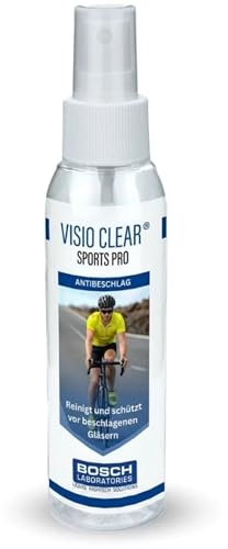 VisioClear® | 1x 100 ml Antibeschlagsreiniger für Sportbrillen - Spray mit Sprüher entfernt Schmutz & verhindert Beschlagen, reinigt streifen- und schlierfrei – auch für Fahrradbrillen, Schwimmbrillen