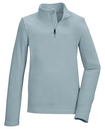 killtec Mädchen Fleeceshirt mit Stehkragen und Reißverschluss KSW 247 GRLS FLC SHRT, hell Rauchblau, 128, 43381-000