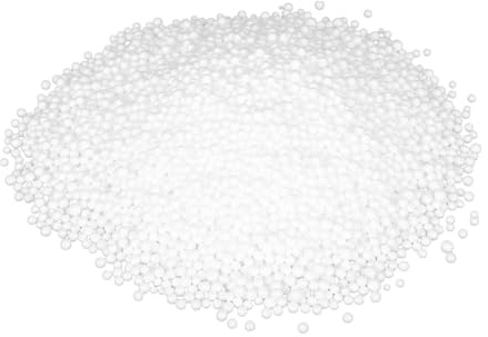 HOMSFOU 1sacchetto Palline di Polistirolo Bianco per Imbottitura di Poltrone Sacco Cuscini Artigianali e Riempitivo per Giocattoli Easy Refill Sacco