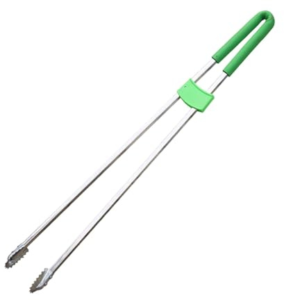 Fenteer Recolector de Basura Prensil Herramienta Pinza Garra Extensible Diseño Resistente con Mordaza Segura Adecuada para Mantenimiento de Jardines Recogida, Varilla de Acero
