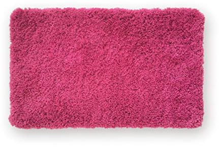 WohnDirect Premium Badematte Einzeln zum Set kombinierbar • Badvorleger Duschmatte • rutschfest & Waschbar • Badteppich, Badezimmerteppich Pink • 60 x 100 cm