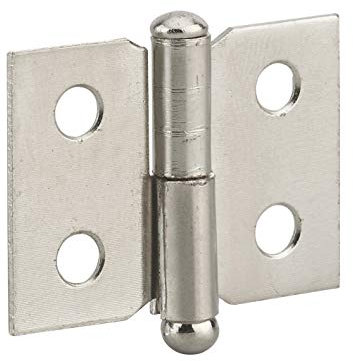 THIRARD - Paumelle de Porte de Meuble - Acier Nickelé - Fixation Facile - Porte Légère - Accessoire Indispensable - Disponible à Gauche - 30 x 40 mm - Gris