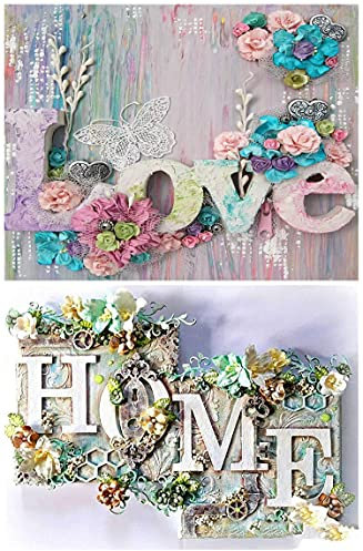 JaAoyoo Diamond Painting, 2 Pack Diamant Painting Bilder Erwachsene, Diamond Painting Home DIY 5D Diamant Painting Set für Home Wand Dekoration 40x30cm