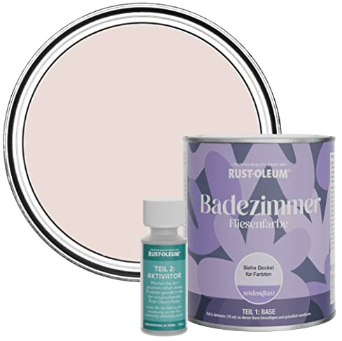 Rust-Oleum Pink Water-Resistant Bathroom Tile Paint in Satin Finish - Elbow Beach 750ml