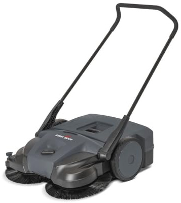 Steinbock Kehrmaschine Turbo Premium manuell | 2-fache Schmutzaufnahme | 97 cm Kehrbreite | 3.600 m²/h Kehrleistung | 50 l Behälter | Anthrazitgrau | nasse/trockene Oberflächen | Handkehrmaschine