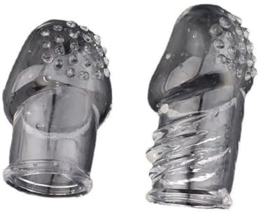 2 Pezzi Pénile Ingrandimento Set Ingrandito dal Péne Manica del Péne Trasparente Riutilizzabile, Sex Toy Manicotto per pene estendere, Polsino del pene ispessito giocattoli sessuali maschili