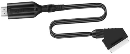 DIYEAH Direct Connection Conversion Line Scart to Video Adapter Video Audio Upscale Converter Scart Cable for Smart Tv Converter