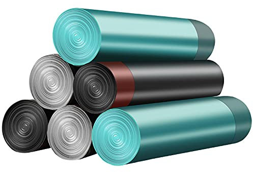 soppåsar med dragsko, bärbara plastpåsar, soppåsar for hushållskök/632(Black)