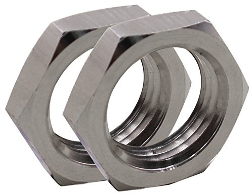 DERNORD Cast Pipe Fitting Stainless Steel 304 Hex Locknut 1/2 Inch NPT Female (Pack of 2)