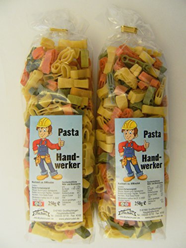 Pfalznudel Streuteile Handwerker aus Nudelteig, 2X 250 g, Nudeln, Pasta, Dekoration, Delikatesse