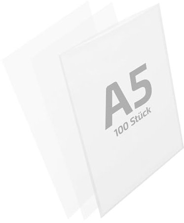 REIF Hamburg 15100 DIN A5 Hüllen transparent, 100 Stück aus PE Stärke 0,160 mm, dokumentenecht, Dokumentenhülle oben offen, Made in Germany
