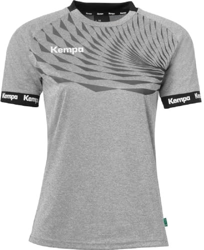 Kempa Herren Wave 26 Shirt Women Damen Mädchen Sportshirt Kurzarm Funktionsshirt Handball Gym Fitness Trikot, Dark Grau Melange/Anthra, M EU