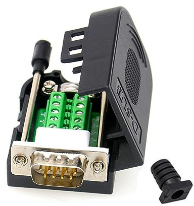 YSJJZRL DB9 Serial Adapters No Soldering Needed D-SUB 9-pin RS232 RS485 Adapter to Terminal Connector Signal Module (Male-Band screw Tail sleeve)