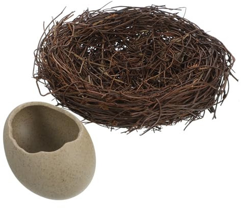 TOPBATHY Cuenco Forma De Cáscara De Huevo Y Nido Tazón Decorativo para Postres Y Aperitivos Vajilla Creativa para Servir Casa Aire Cuenco Multifuncional para Snacks Y Decoración