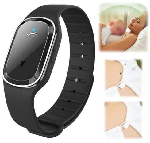 Moskito Pro Bracelet,Ultrasonic Mosquito Repellent Bracelet Watch,Mosquito Repellent Watch,Anti Mosquito,Bug Repellent Bands,USB Rechargeable Anti Mosquito Repellent,Mosquito Repellent Bracelets,Black